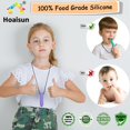 thumbnail image 2 of Collares masticables Hoaisun, paquete de 8, para niños sensoriales, autismo y TDAH, 2 of 7