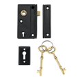 thumbnail image 4 of Puerta de malla estrecha Rim Lock A29 Hardware, 1 3/8 pulgadas, con respaldo, 4 of 5