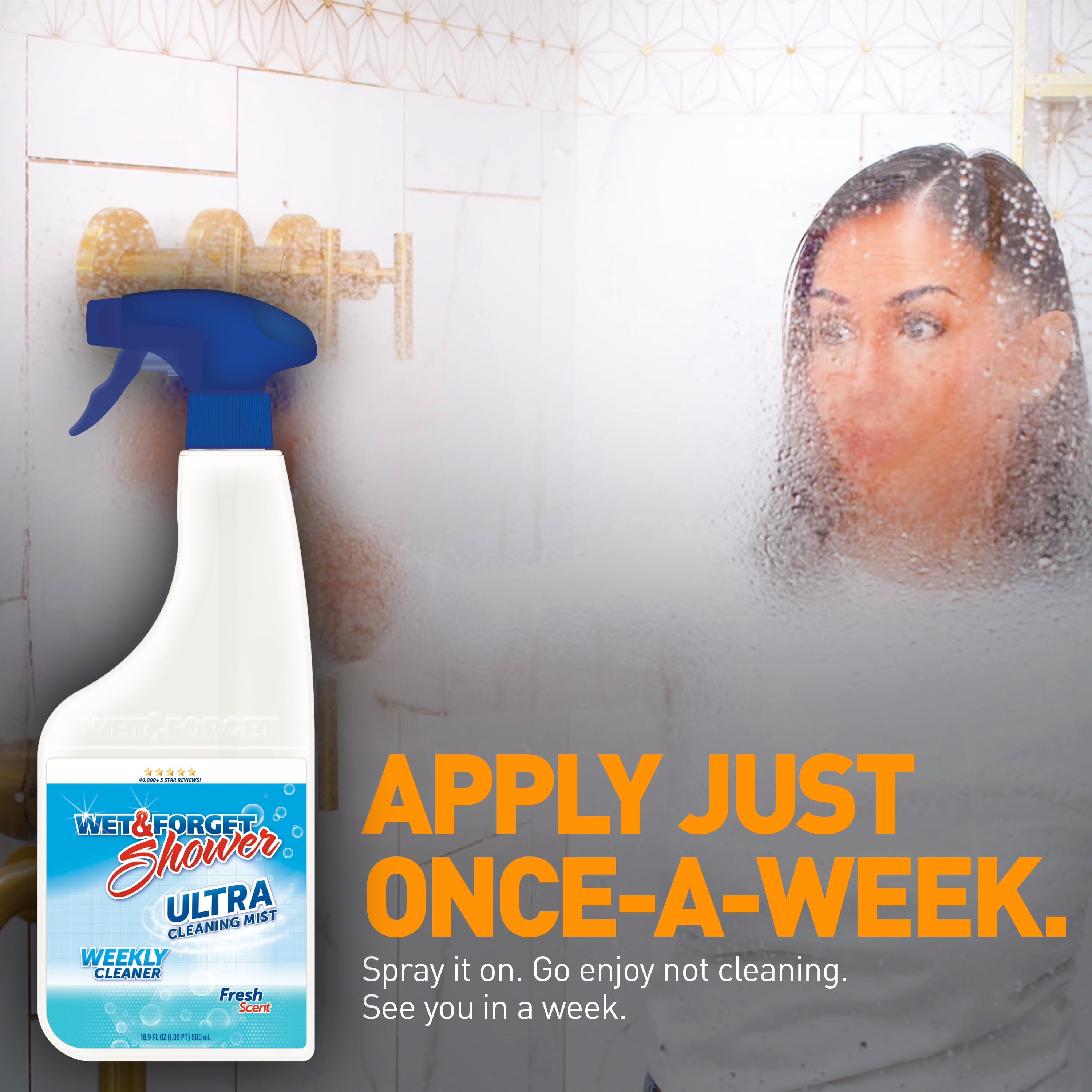 (2 pack) Wet & Forget Shower Cleaner, Fresh Scent, 16.9 fl oz Spray