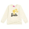 thumbnail image 4 of Barbie Fleece Crossover Sweatshirt and Jogger Pants Outfit Set Newborn to Big Kid, 4 of 5