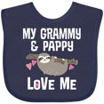 thumbnail image 3 of Inktastic Grammy and Pappy Love Me Sloth Boys or Girls Baby Bib, 3 of 4