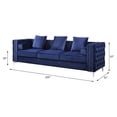 thumbnail image 6 of ACME Bovasis Sofa with 5 Pillows in Blue, 6 of 7