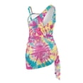 thumbnail image 5 of Whosucclay Rainbow Tie-Dye Pattern Girls Swimwear One Piece, Removable Bra Quick Dry Girls Swimsuit for Vacation, 9-10 Years Old, 5 of 10