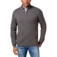 thumbnail image 1 of Suéter de punto de cable para hombre Club Room, gris, XXX-Large, 1 of 1