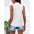 thumbnail image 4 of Sleeveless Button Down Shirts for Women Summer V Neck Collared Dressy Blouses Work Office Tank Tops, 4 of 5