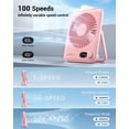thumbnail image 4 of Ventilador de escritorio WHATOOK Small de 2000 mAh con 10 horas de batería recargable, 4 of 7