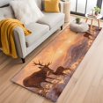 thumbnail image 2 of Natural Deer Kitchen Runner Rug 2x6 Washable Runners for Hallway Non Slip Farmhouse Mountain Herb Scenery Large Area Rug Indoor Floor Carpet for Bathroom Laundry Entryway Bedroom Living Room, 2 of 9