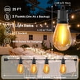thumbnail image 2 of Licoopr 25FT Outdoor String Lights shatterproof Patio Lights,8+1 Edison LED Bulbs for Backyard,Garden,Porch, 2 of 10