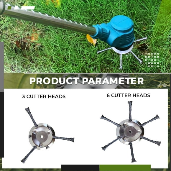 Brush Cutter Trimmer Head Grass Cutter Trimmer Head Brush Cutter Trimmer Replacement Head Steel Wire Brush Cutter Trimmer Head Grass Brush Cutter String Trimmer Replacement For
