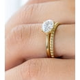 thumbnail image 3 of Jewelerix Double Prongs Oval Shape Wedding Ring Comfort Fit Moissanite Diamond Engagement Ring 14K White/Yellow Gold Vermeil Promise Day Ring, 3 of 5