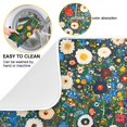 thumbnail image 2 of Yayeee Dish Drying Mat for Kitchen Counter 16"x18" Microfiber Absorbent Pad, Green Floral Garden, 2 of 7