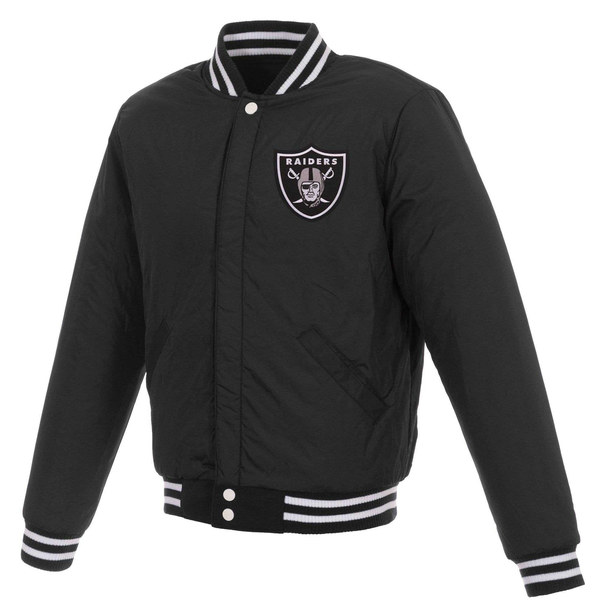 Oakland Raiders NFL White Bomber Jacket Men - T-shirts Low Price