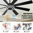 thumbnail image 4 of Chords Attic 72" Reversible 8-Blade Ceiling Fan with LED Lights, Remote 3-Color, 6-Speed and Timer, 4 of 11