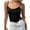 Black, variant on lmcalzta Womens Camisole Tops for Women Ribbed Knit Slim Fitting Sexy Crop Tops Summer Loungewear Sleepwear Tank