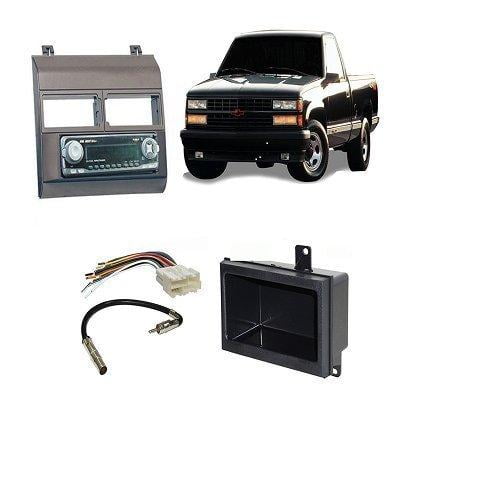 GM GMC/Chevy Truck Pickup 88-94 Black Radio Installation Dash Kit Face Trim 