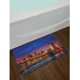 thumbnail image 2 of New York Bath Mat, NYC That Never Sleeps Reflections on Manhattan East River City Image Photo Print, Non-Slip Plush Mat Bathroom Kitchen Laundry Room Decor, 29.5 X 17.5 Inches, Pink Blue, Ambesonne, 2 of 2