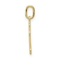 thumbnail image 2 of 14k Yellow Gold Polished Small Budded Cross Charm Pendant, 2 of 4