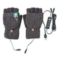 thumbnail image 2 of Lovzfmll Fingerless Heated Gloves, Rechargeable Winter Gloves for Men and Women, Adjustable Temperature Control with Open Finger, Coffee, 2 of 6