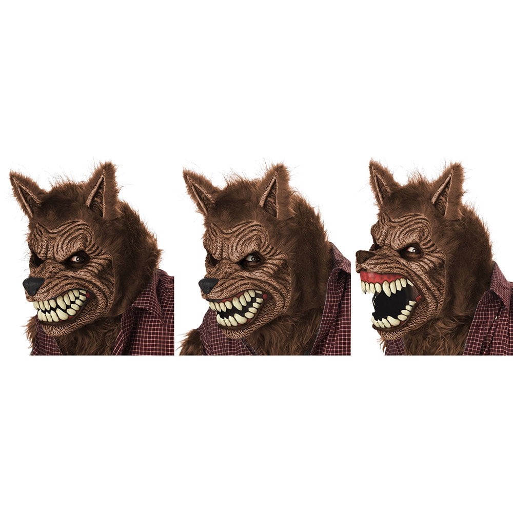 Brown Werewolf Deluxe Halloween Mask