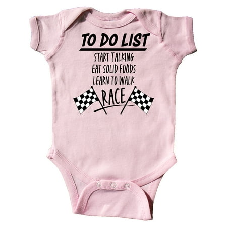 

Inktastic To Do List Funny Racing for Baby Gift Baby Boy or Baby Girl Bodysuit