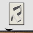 thumbnail image 3 of PixonSign Framed Canvas Print Wall Art Art Deco Retro Gray Geometric Line Pattern Abstract Shapes Illustrations Modern Art Decorative Minimal for Living Room, Bedroom, Office - 24"x36" Black, 3 of 5