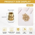 thumbnail image 2 of Heat Set Threaded Inserts, 128 Pcs M1.4 x 4mm L x 2.3mm OD Pure Brass Metric Knurled Nuts Female Threaded Inserts Embedment Nut for 3D Printing Components and Plastic Materials, 2 of 7