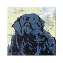 Stupell Industries Contemporary Blue Dog Animal Pet Painting Gallery Wrapped Canvas Print Wall Art, Design by Debi Coules