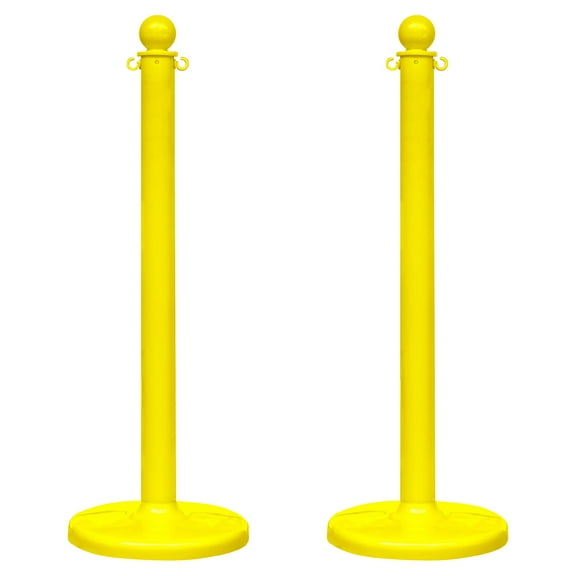 2.5 Inch Yellow Medium Duty Stanchion (2 Pk)