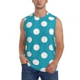 thumbnail image 1 of Fotbe Sky Blue And White Polka Dot Men's Camiseta sin Mangas Estampada para Hombres, Playera Casual para Gimnasio, Entrenamiento, Playa-XX-Large, 1 of 7