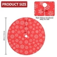thumbnail image 2 of 48 Inch Christmas Tree Skirt – Velvet Plush Tree Mat, Soft Thickened Polyester with Red Ties, Single-Sided Printing, Available in 30in/36in/48in, Perfect for Holiday Xmas Tree Decoration, 2 of 7
