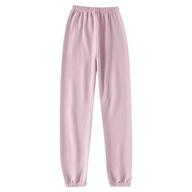 WEAIXIMIUNG Wide Leg Pants Women Plus Size Petite The and Winter Air Layer Sleeping Trousers Ladies Loose Drawstring Trousers Jacket Closure Warm Solid Colour Home Wear