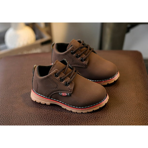 zanvin Winter Clothes for Kid Clearance Christmas Gifts Children Fashion Boys Girls Boots Lace Up Kids Baby Casual Shoes