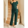 thumbnail image 6 of Avidlove Women Maternity Nursing Pajama Set Breastfeeding Sleepwear Short Sleeve Top and Long Pants Postpartum Pjs, 6 of 7