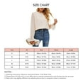 thumbnail image 6 of Blouse Elastic Puff Long Sleeve Chiffon Flounces Cuffs High Neck Lining Tops for Lady, 6 of 6