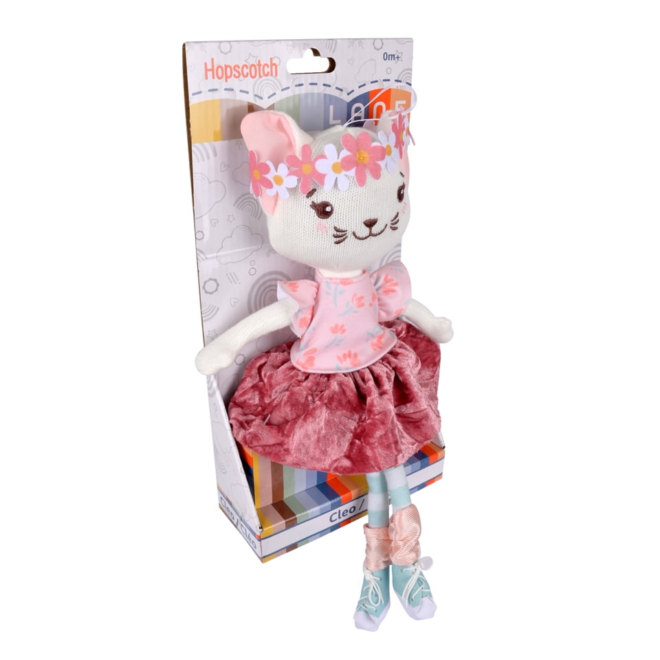 Hopscotch Lane 13-inch Soft Bodied Floppy Doll - Cleo, Brown-Eyed Doll, Children Ages 0+ Months