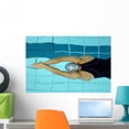 thumbnail image 1 of Female Swimmer Wall Mural by Wallmonkeys Peel and Stick Graphic (24 in W x 16 in H) WM237649, 1 of 4