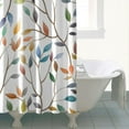 thumbnail image 4 of Floral and Bee Shower Curtain Waterproof Bathroom Decor Artistic Print, 4 of 5