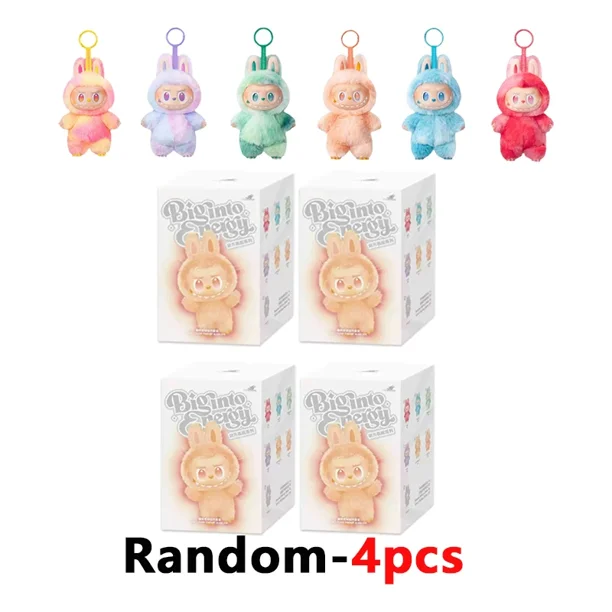 En Stock Labubu 3,0 el latido del corazón Macaron cara esmaltada Linda figura de Pvc de peluche adorno de mesa juguete Kawaii regalo para niños