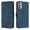 Blue, variant on Phone Case for Motorola Moto G Stylus 2022 5G Flip Folio Wallet Kickstand Magnetic Card Slots Cover