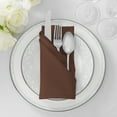 thumbnail image 5 of Lann's Linens Set of 144 Reusable Cloth Dinner Napkins, 20-in Polyester Fabric Napkins for Holiday, Wedding, Event, Machine Washable, Chocolate Brown, 5 of 9