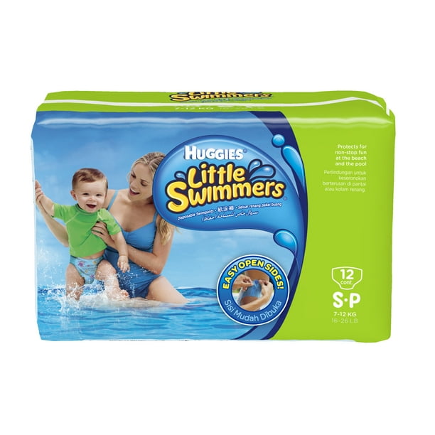 Huggies Little Swimmers Swim Diapers, Size 3 Small, 12 Ct