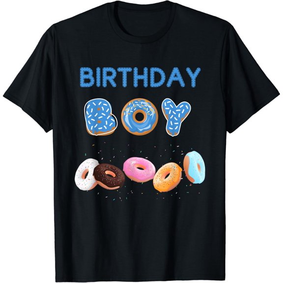 Birthday boys donut theme party donut lover family matching T-Shirt mens t shirt，black，women，funny，misfits，men，journey