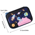 thumbnail image 3 of Estuche de papelería con astronauta 3D, estuche impermeable para lápices, estuche para lápices para estudiantes, 3 of 3