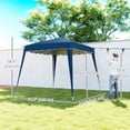 thumbnail image 3 of Outsunny 8' x 8' Pop Up Canopy Foldable Outdoor Canopy Tent w/ Bag, Blue, 3 of 10