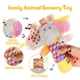 thumbnail image 2 of KABOER 3 Pcs Baby Soft Rattles Toys, Baby Sensory Rattle Toys, Plush Animal Rattle Toys, Infant Squeak Sound Sensory Toys for 0-6 Months Newborn, 2 of 7