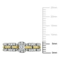 thumbnail image 2 of Created Forever Women's 2/5ct TW Lab Grown Diamond Two-Tone Sterling Silver Halo Link Ring, 2 of 10