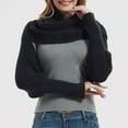 thumbnail image 2 of Fgnfyis Elegant Winter Knitted Wrap Scarf Shawl Cape With Sleeves For Women Cozy Warm Fashion Accessory Black One Size, 2 of 5