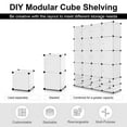 thumbnail image 5 of Costway DIY 24 Cube Portable Clothes Wardrobe Cabinet Closet Storage Organizer W/Doors, 5 of 10