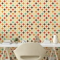 thumbnail image 3 of Ambesonne Yellow and Brown Peel & Stick Wallpaper for Home, Geometric Stars, 13"x36", Orange Champagne, 3 of 6