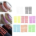 thumbnail image 4 of 12 Unids / set Unisex No Tie Shoelaces Elastic Silicone Sneaker Laces Blanco Sunnimix No atan los cordones de los zapatos Los adultos de los niños, 4 of 8